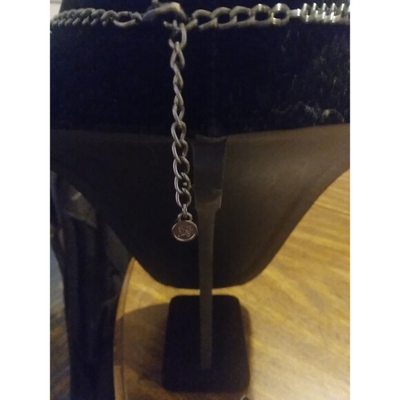 Simply Vera Wang Necklace Smokey Blue Crystal 18 Inch Faceted Tier - Picture 2 of 4